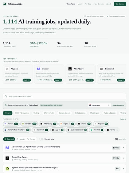 AITraining.jobs, built on Founden